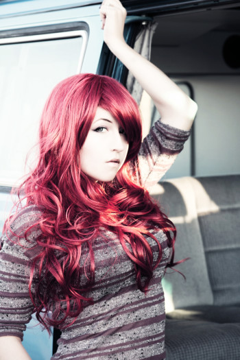 Anashi modeling red hair