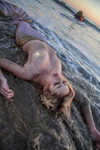 Ashley E. Matthews dressed like a mermaid
