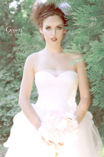 Ella Mokrushin wearing a bridal dress
