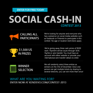 Share this website to social networks and win up to 1,500 USD in cash!