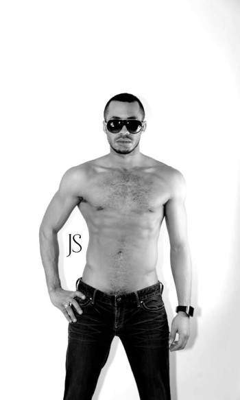 Jeffery Stephan topless with black jeans